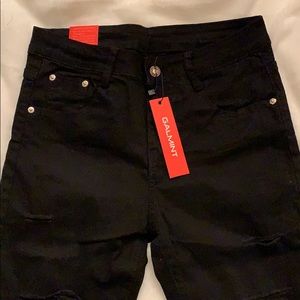 Galmint Black Distressed Jeans with holes NWT